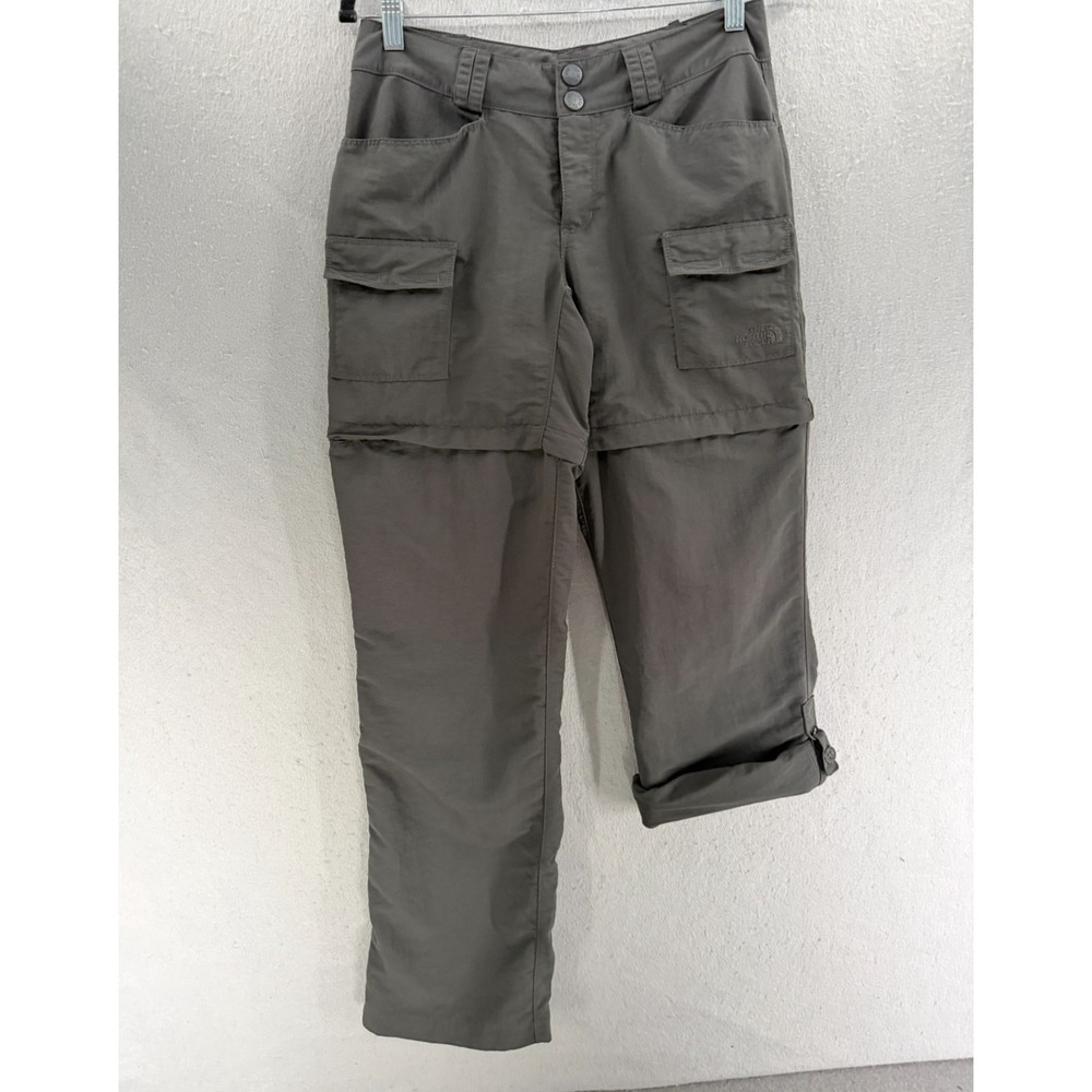 The North Face Pants Womens 2 Gray Zip Off Roll-Up Hiking Convertible Gorpcore